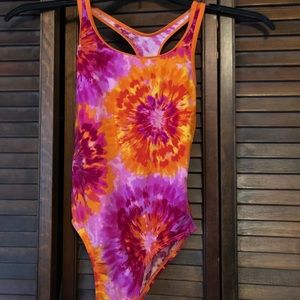 Tie dye speedo one piece